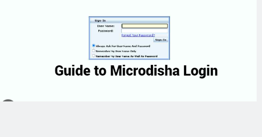 microdisha login